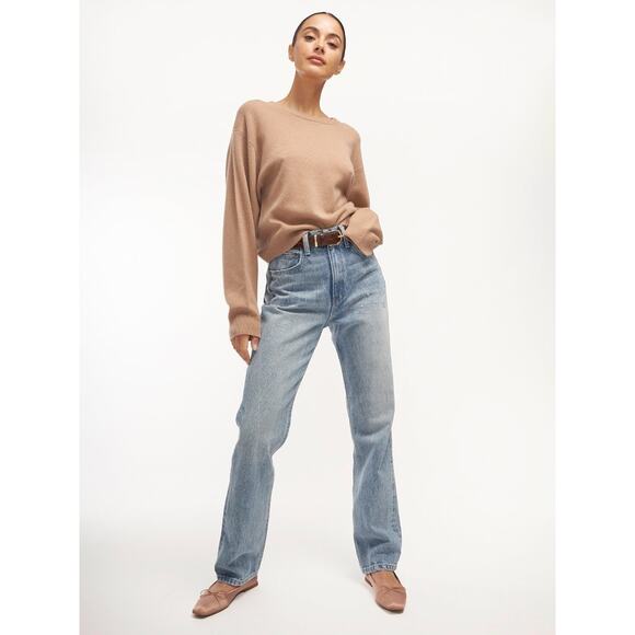 Equipment Elodie Camel Tan Crewneck Cashmere Long Sleeve Pullover Sweater Size S - Picture 1 of 13
